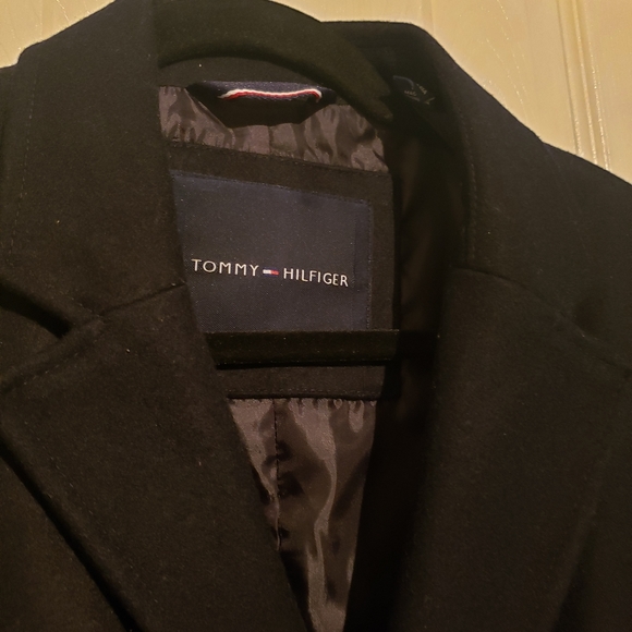 Tommy Hilfiger navy wool-blend coat - Picture 3 of 5